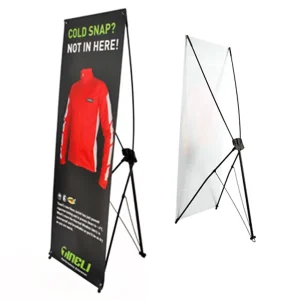 Portable Aluminum X Stand Banner with Polyester Material Weatherproof Promotion Advertising Display