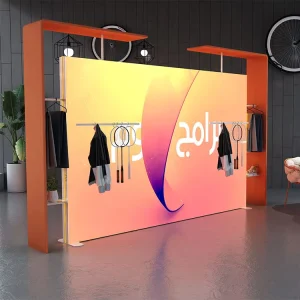 Portable Backlit Fabric LED Light Box PVC Aluminum Wall Display Stand for Trade Show Exhibitions and Photography Backdrops