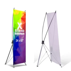 Portable Custom X Banner Stand Lightweight Display Frame for Indoor Advertising Trade Shows