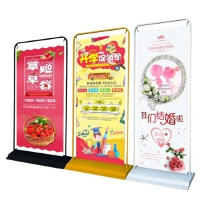 Portable Door Shape Frame Banner Iron Display Poster Stand