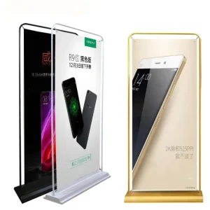 Portable Door Shape Frame Banner Metal Advertising Display Stand Gate Shape Poster Stand