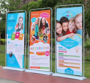 Portable Door Shape Frame Banner Metal Display Stand