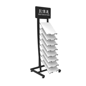 Portable Eco Friendly Wooden and Metal Floor Display Stands Custom Card for Showcase Design Manufacturing Service
