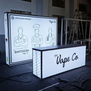 Portable Fabric LED Light Box 3m X 3m Backlit Display for Trade Shows