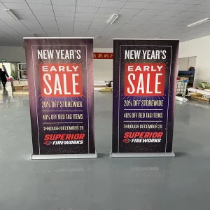 Portable Factory Direct Selling Aluminum Roll Up Banner Stand 80 85 100 120 150 X 200 Cm With Carrying Bag