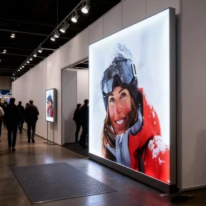 Portable Frameless Tension Fabric SEG Lightbox Stand Exhibition Booth for Trade Show Product Display