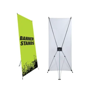 Portable Korean Style X Banner Stand LED Light Box Display Aluminum Pole Custom Size Vinyl Banners for Trade Shows 0.8kg
