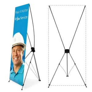 Portable Korean X Banner Stand Reusable Polyester Matte Fabric Custom Sizes Commercial Advertising Trade Show Promotion Display