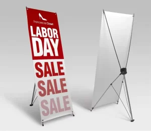Portable Korean X Banner Stand UV Digital Printing Auto Show Booth Promotion X Stand