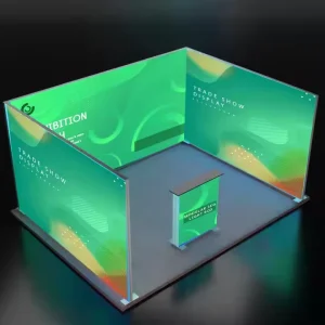 Portable LED Advertising Lightbox Aluminum Frame with 80mm Tension Fabric Trade Show Exhibition Display