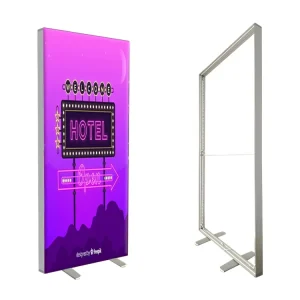 Portable LED Lightbox Double Side Aluminum Frame Stand LED Fabric Background Foldable SEG Frame Trade Show Lightbox