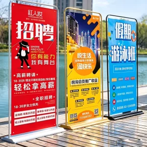 Portable Lightweight Metal Frame Corner Stand Modern Iron Door Type Cardboard Display Glossy Matte Lamination Easy
