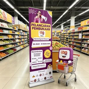 Portable Lightweight Retractable Roll up Banner Stand Floor standing Waterproof Easy Assembly Display Advertising