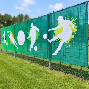 Portable Lightweight Waterproof Fence Mesh Banner For Construction Site Privacy Windscreen Digital Printing