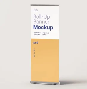 Portable Retractable Roll Up Banner Stand with Aluminum Steel Frame for Advertising Exhibitions