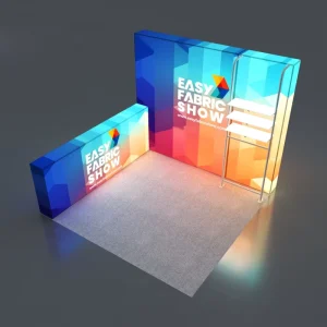 Portable Reusable Dye Sublimation Tension Fabric Backdrop Stand PVC Aluminum Frame Custom Sizes Durable Advertising Light Box