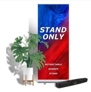 Portable Roll Up Display Stand with Printed Banner for Exhibitions and Promotions