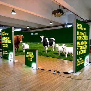 Portable SEG Advertising Light Box Backlit Modular Trade Exhibition Display Backdrop Booth Stand Fabric Light Box Booth
