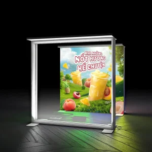 Portable SEG Popup LED Free Stand Outdoor Light Box Reception Counters Plastic Expo Table LED Strip Fabric Light Box Table
