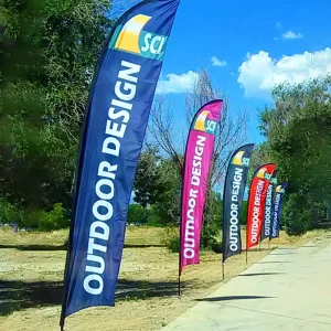 Portable Teardrop Banner Pennant Flag Eye Catching Durable Polyester Sports Tournaments Grand Openings Brand Promotion Factory