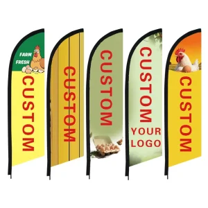 Portable Teardrop Flag Lightweight Beach Flag for Outdoor Promotion