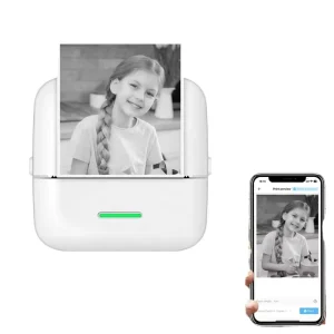Portable Thermal Self-adhesive Stickers Photo Printer HD Mini 57*25mm Supplies 2D Label Maker