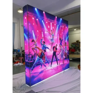 Portable Trade Show Aluminium Frame Tension Fabric Light Box Pop up Banner Stand LED Wall Display SEG LED Outdoor