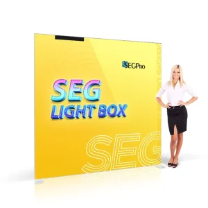 Portable Trade Show Tension Fabric 100x200cm Light Box Pop up LED Wall Display SEG LED Pop up Backdrop