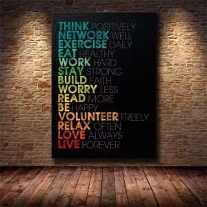 Poster Wall Art Office Decoration No Pain No Gain Motivational Posters Art Work Paintings Wall Decor Prints Canvas Paintings