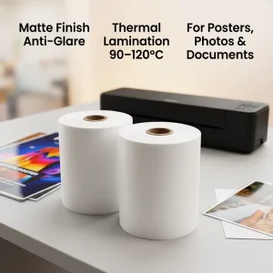 Pre Coated Matt BOPP Laminating Roll for Small Quantity Printing Jobs and Design Company Business Card Laminating Machine