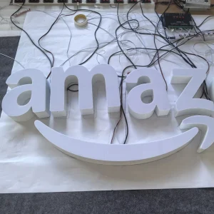 Precision Aluminum Mirror Backlit Letters Custom LED Halo Glow High CRI 95 Water Resistant Dimmable for Indoor