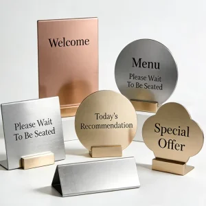 Precision Machined Metal Number Plate Plaque Custom Design Drawing Fingerprint-Proof Metal Sign Electroplated Metal Sign