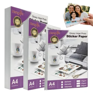Premium 115g 135g 150g A4 A3 Inkjet Glossy Self Adhesive Sticker Photo Paper Sticker Inkjet Waterproof Photo Paperfor Photo Etc