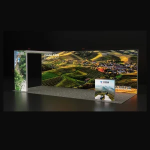 Premium Aluminum Frame LED Backlit Decorative Double-Sided Fabric Light Box Banner Stand with Simple Assembly