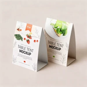 Premium Custom Printed Tabletop Tent Sign with Triangular Display Stand for Multi Purpose Promotional Cards Menu and Price List