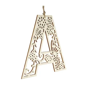Premium Decorative Wooden Letters Elegant Carving