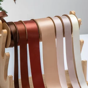 Premium Double Sided Satin Ribbon Spool Eco friendly Custom Logo Precise Pantone Color Match Brand Identity High