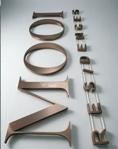 Premium Painted Stainless Steel Frame Backlit Letters High End Custom Metal Signage for Luxury Interiors