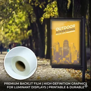 Premium Water Based Back Print Backlit Film Roll High Light Transmittance Uniform Diffusion for LED Light Box