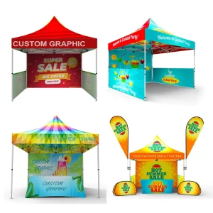 Premium Wedding Marquee Tent 10x10ft Heavy Duty Waterproof Pop up Canopy with Custom Brand Printing