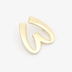 Pressed Rivet and Screw Back Eco Friendly Metal Logo Tags with Letter M for Bags Clothing Shoes