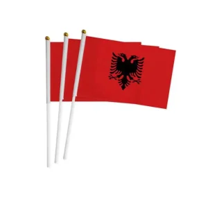 Price Albania Handheld Small Flag Albanian Albanes Hand Held Mini Decor Decoration Banner