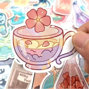 Print Label Cartoon Self-Adhesive Vinyl Sticker Printing Roll UV Transfer 3D Gold Foil Metal