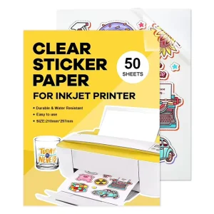 Printable Full Color A4 Blank Waterproof Self Adhesive Glossy Matte Clear Film Sheet Vinyl Sticker Label Paper