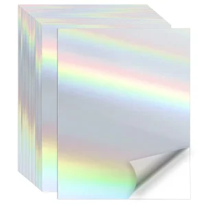 Printable Holographic Waterproof Vinyl Sticker Self Adhesive Iridescent Sheets for Inkjet Printers