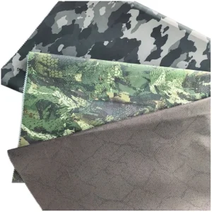 Printed 3 in 1 Waterproof Breathable 100% Polyester Taslan Fabric 375GSM For Wading Fishing Pants Durable Hunting Clothing