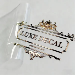 Printed Candle UV Metal Hot Stamping Candle Label Sticker Embossed 3D Gold Foil Private Label Transfer Sticker