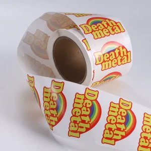 Printed Custom Paper Roll Waterproof Adhesive Sticker Sheet Die Cut Adhesive logo Custom Sticker