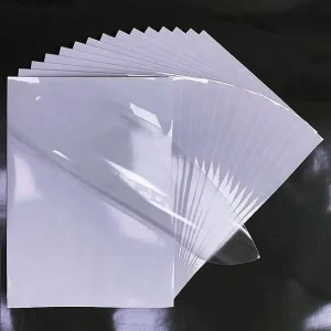 Printed Decorative Custom LOGO Clear Water Proof A4 Transparent Vinyl Sticker for Business