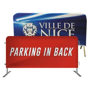 Printed Event Fence Covers Barrier Crowd Control Mesh Pvc Vinyl Fabric Road Safety Barricade